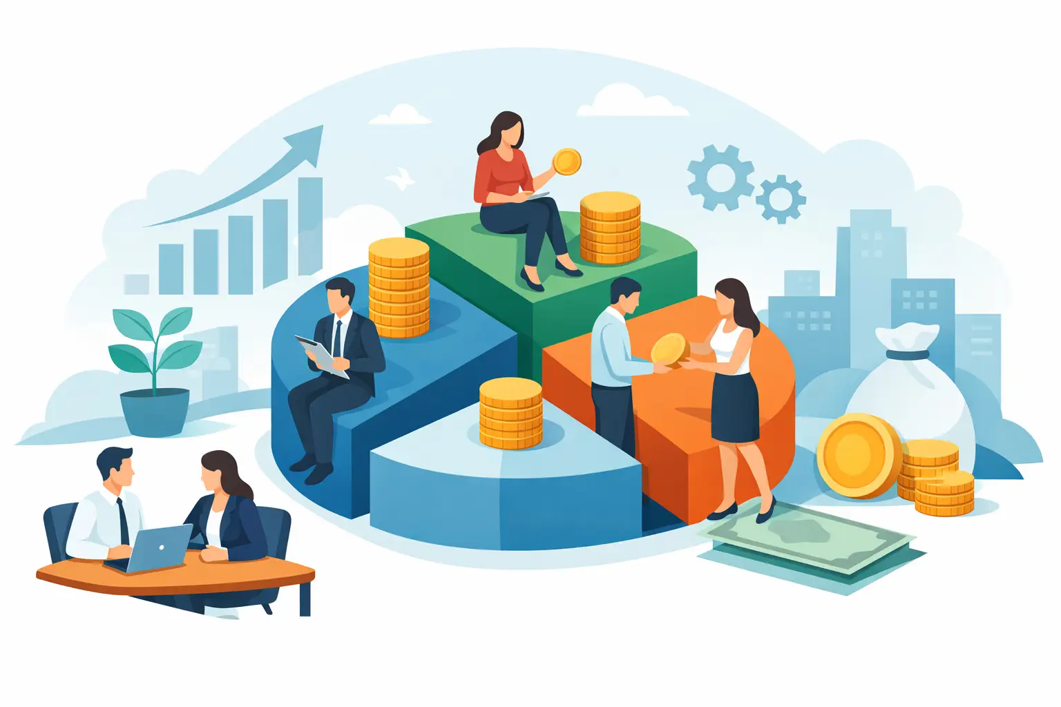 Guia de distribuição de lucros para sócios